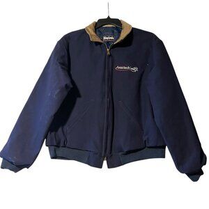 King Louie Men's L Bomber Jacket Blue Chore Jacket Workwear Work Corduroy Collar